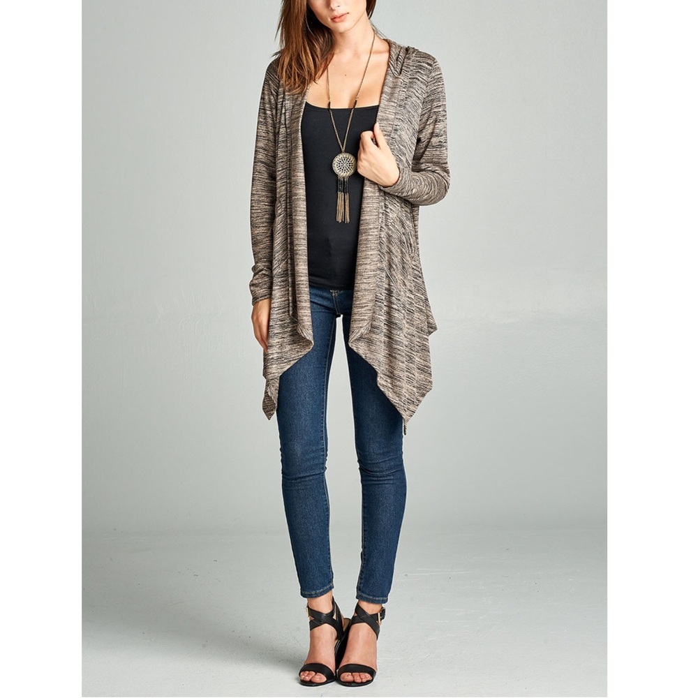 NEW - Renee C. Waterfall Hooded Cardigan